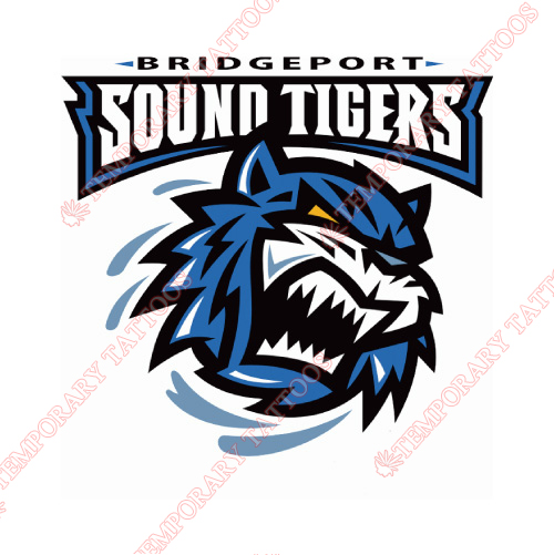 Bridgeport Sound Tigers Customize Temporary Tattoos Stickers NO.8986